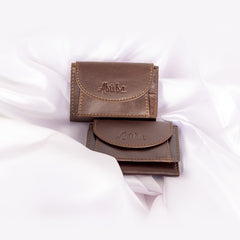 Leather Wallet Minimal Brown