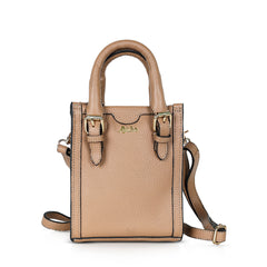 Abuba Tan Mini Leather Handbag