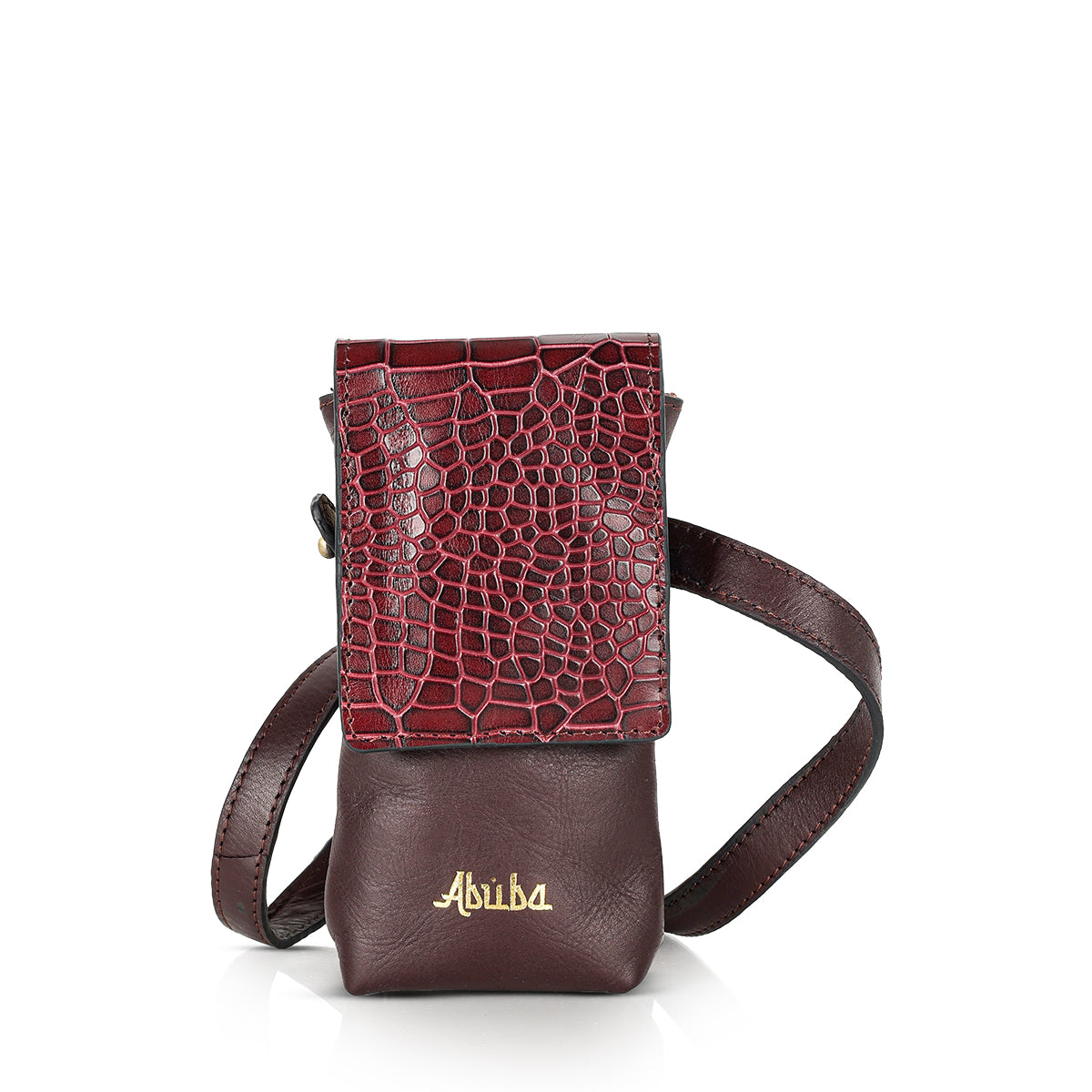 The MAESTRO Phone Crossbody | Croc-Embossed Detail