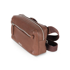 Abuba Premium Brown Leather Waist Bag