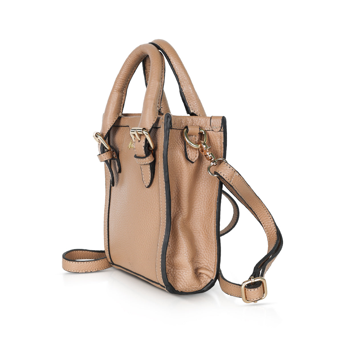 Abuba Tan Mini Leather Handbag