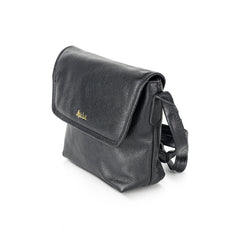 Abuba Black Leather Crossbody Bag