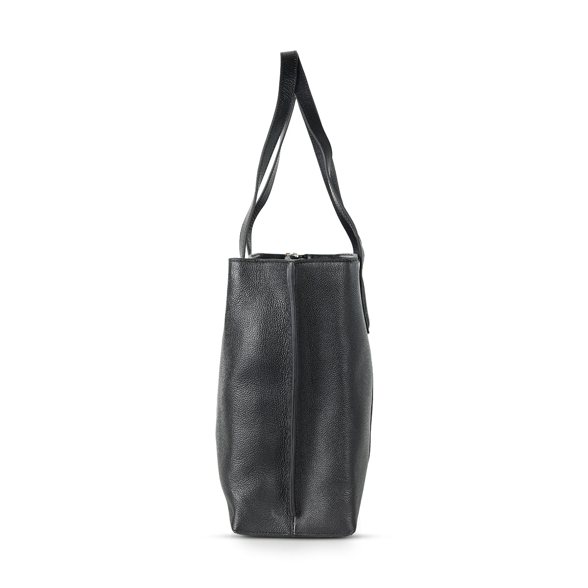 Abuba Large Black Leather Tote Bag